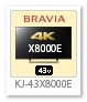 BRAVIA 4K 液晶テレビ「KJ-43X8000E」